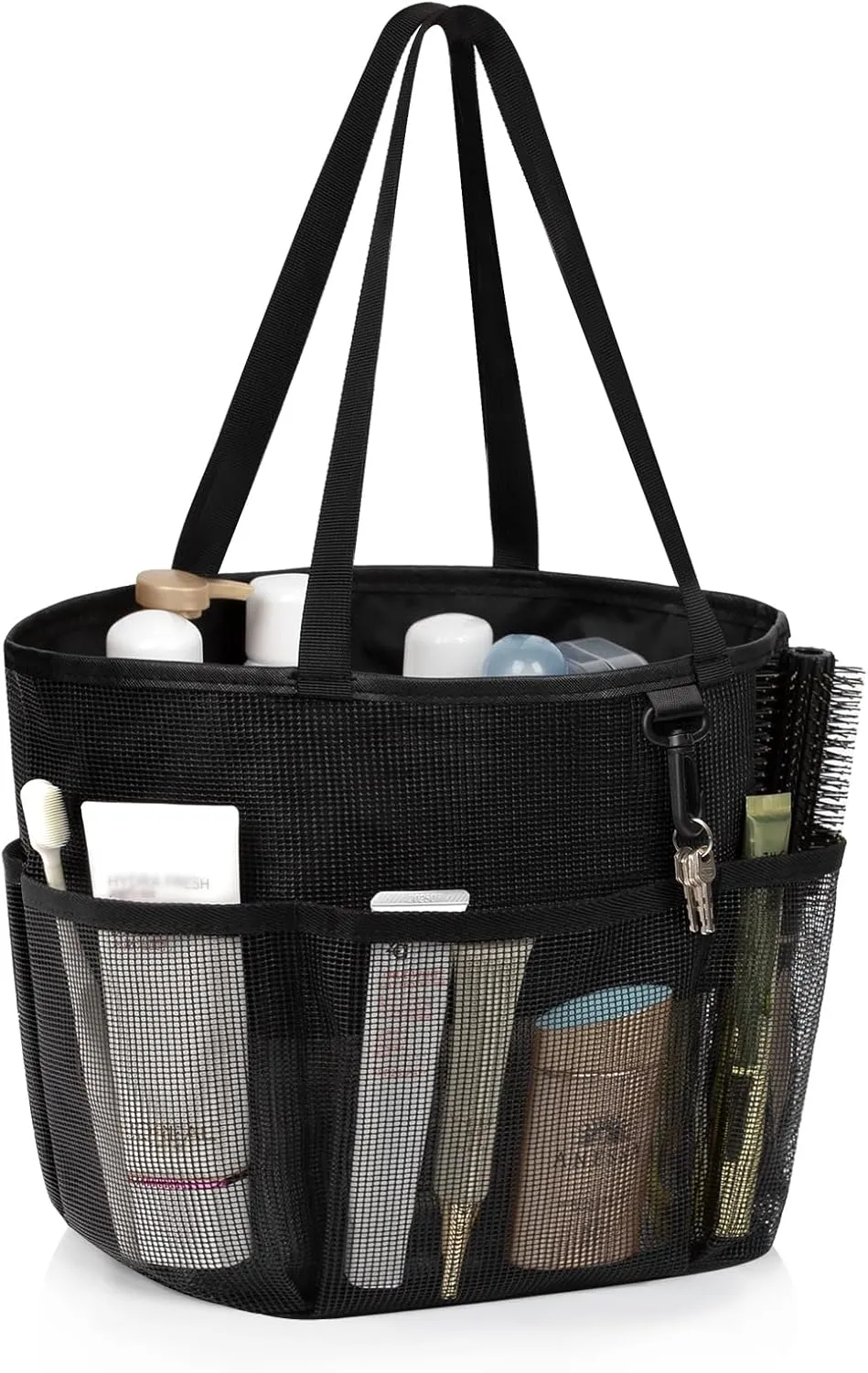 Travel Toiletry Bag, Large Capacity Toiletry Bag for Women Men, Mesh Shower Tote Bag, Quick Dry Shower Caddy Portable Toiletry Bath Bag Organizer for Bathroom, Gym, Beach, Swimming, Traveling, Mesh