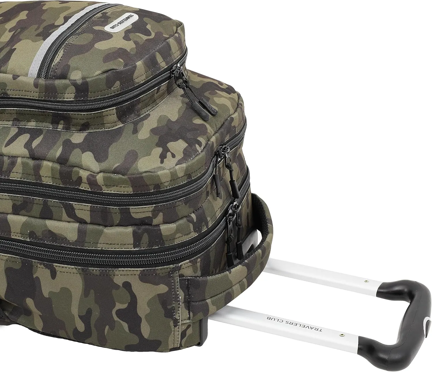 Travelers Club Rolling Backpack, Camo, 20 Inch with Laptop Compartment