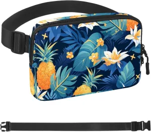 Tropical Pineapple-895 Crossbody Fanny Pack for Men&Women,Belt Bag for Travel Casual Walking Running Hiking Cycling