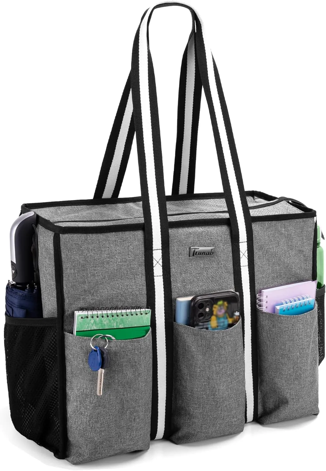 Trunab Utility Tote Bag for Teacher Nurse Bag and Tote for Work for Women with 15.6” Laptop Sleeve, Multiple Pockets