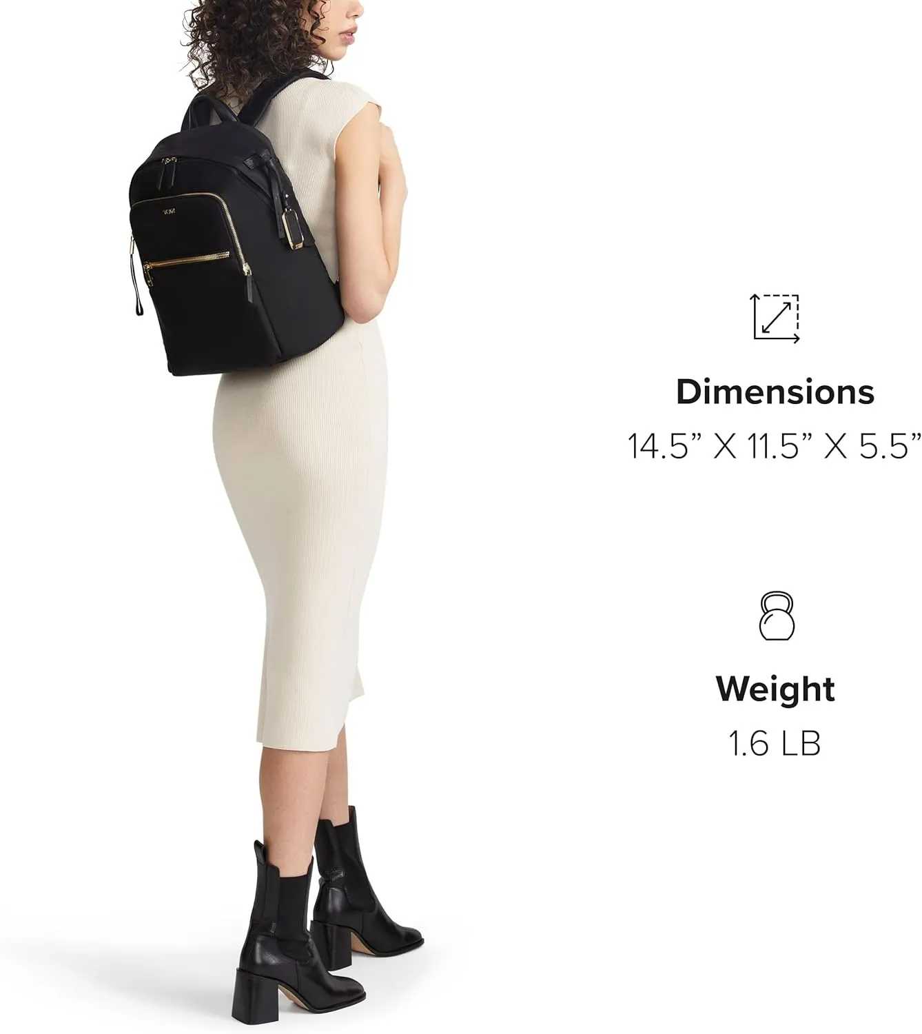 TUMI - Voyageur Halsey Backpack - Travel Backpack - For Business, Fashion, Commute - Holds Up to 14" Screens - Gold Brush Stroke