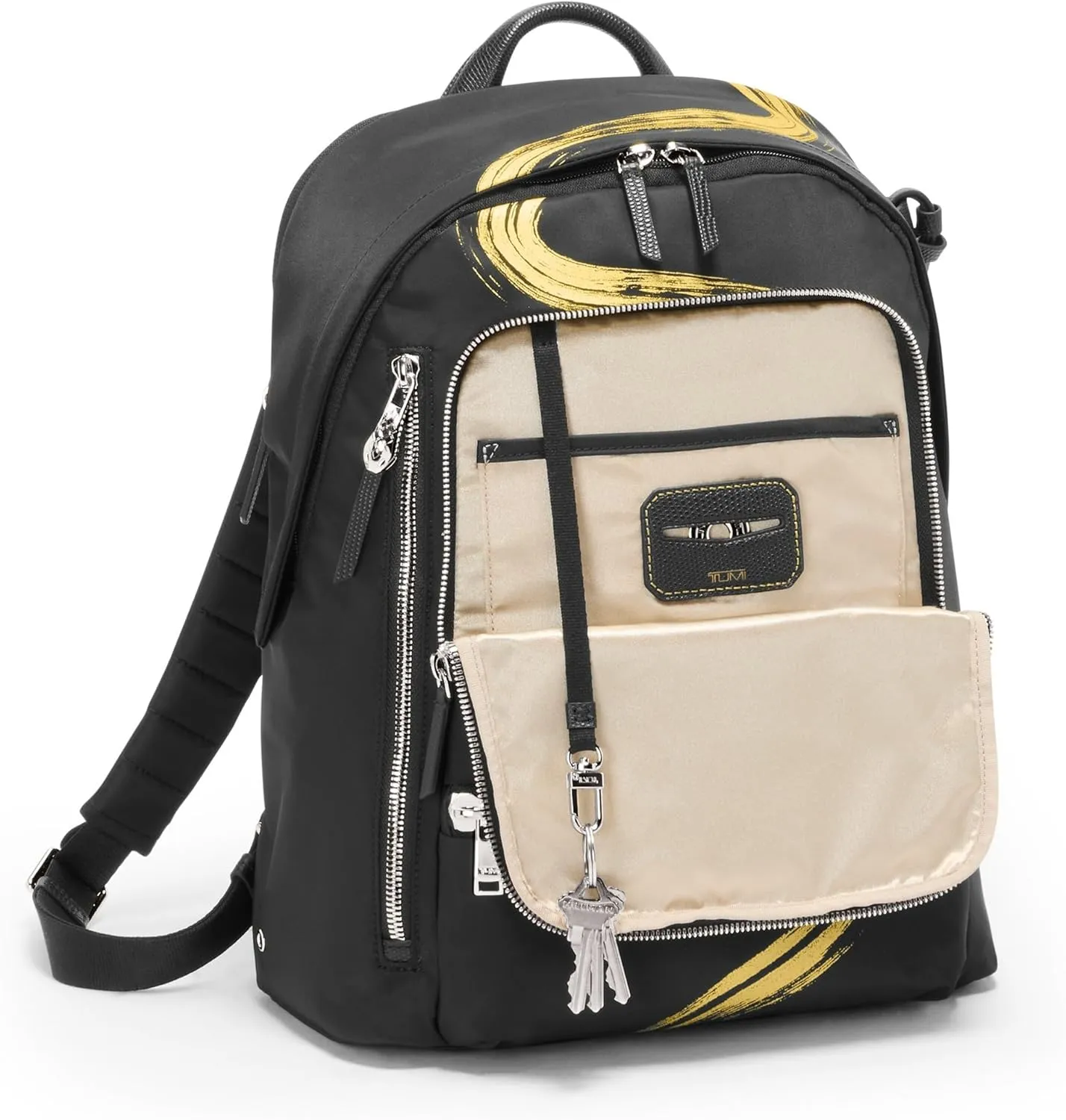 TUMI - Voyageur Halsey Backpack - Travel Backpack - For Business, Fashion, Commute - Holds Up to 14" Screens - Gold Brush Stroke