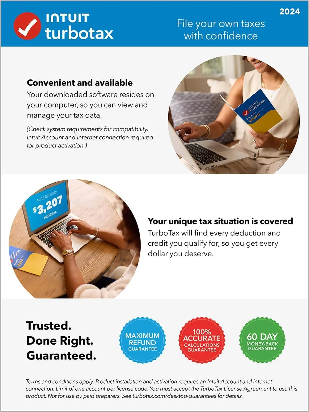 TurboTax Home & Business 2024 Tax Software, Federal & State Tax Return [PC/MAC (MacOS Ventura 13 or Sonoma 14 is required for TurboTax Desktop 2024) Download