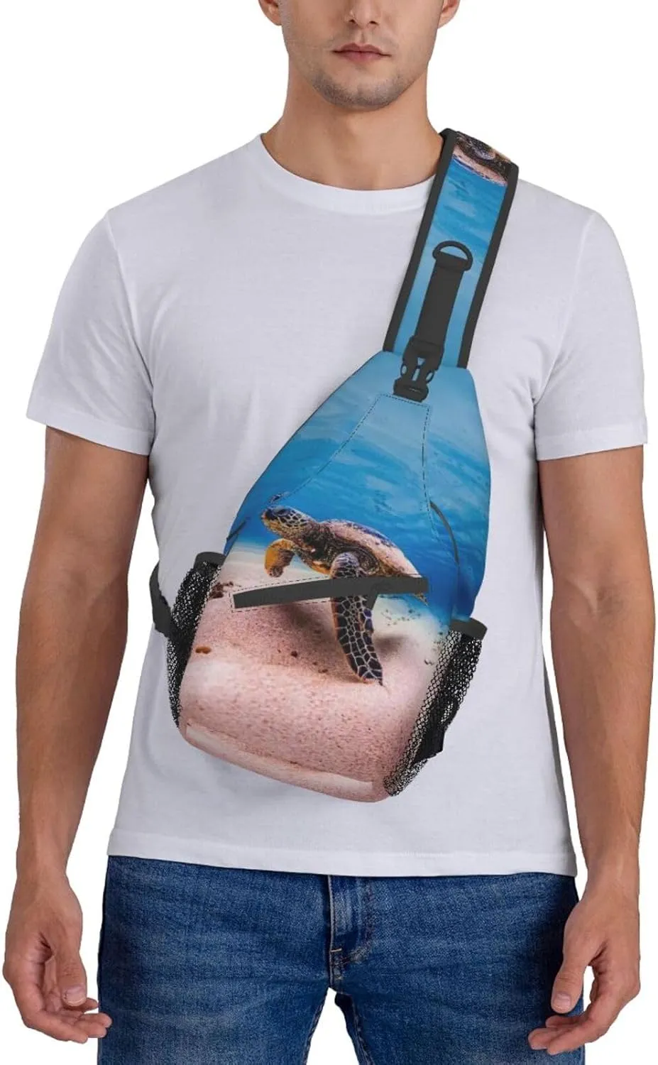 Turtle Shoulder Bag Sea Turtle Sling Backpack Daypack Casual Backpack Hiking Bag Beach Backpack Bag