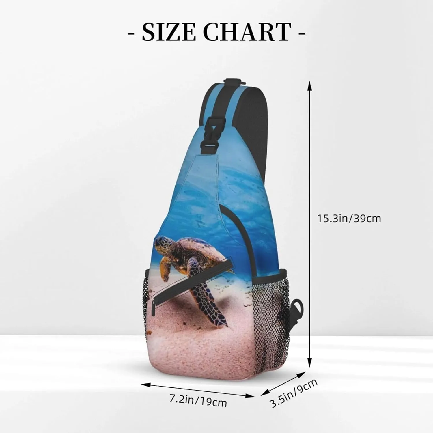 Turtle Shoulder Bag Sea Turtle Sling Backpack Daypack Casual Backpack Hiking Bag Beach Backpack Bag