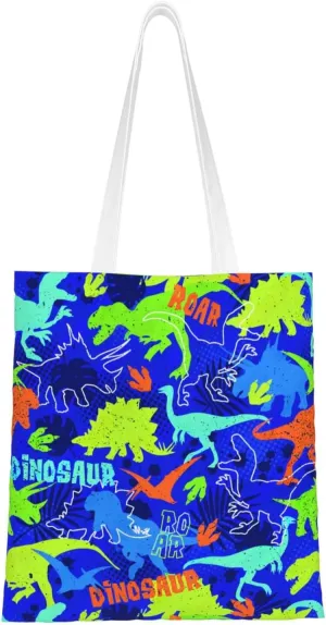Tyrannosaurus Dinosaur Tote Bag Reusable Shoulder Tote Bag For Women Lady Vacation, Shopping, Work