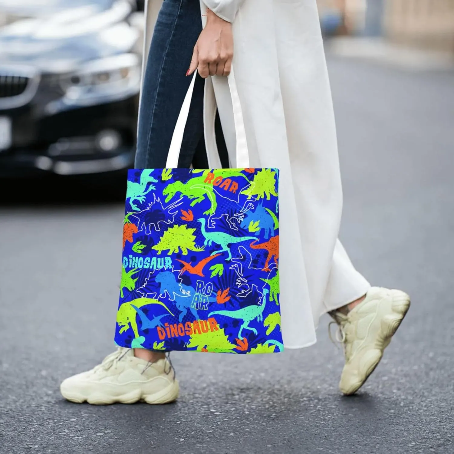 Tyrannosaurus Dinosaur Tote Bag Reusable Shoulder Tote Bag For Women Lady Vacation, Shopping, Work