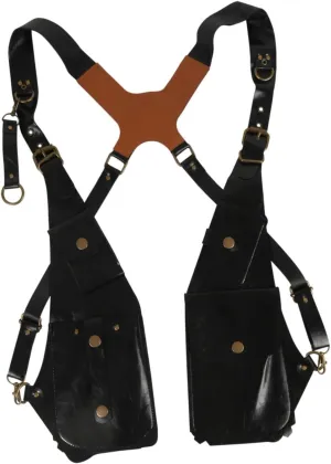 Underarm Shoulder Bag Pouch for Outdoor Sports Steampunk Party Shopping Cosplay, Black