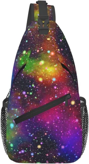 Universe Night Starry Sky Men'S Chest Bag Sling Backpack Crossbody Shoulder Bag Travel Hiking Daypack