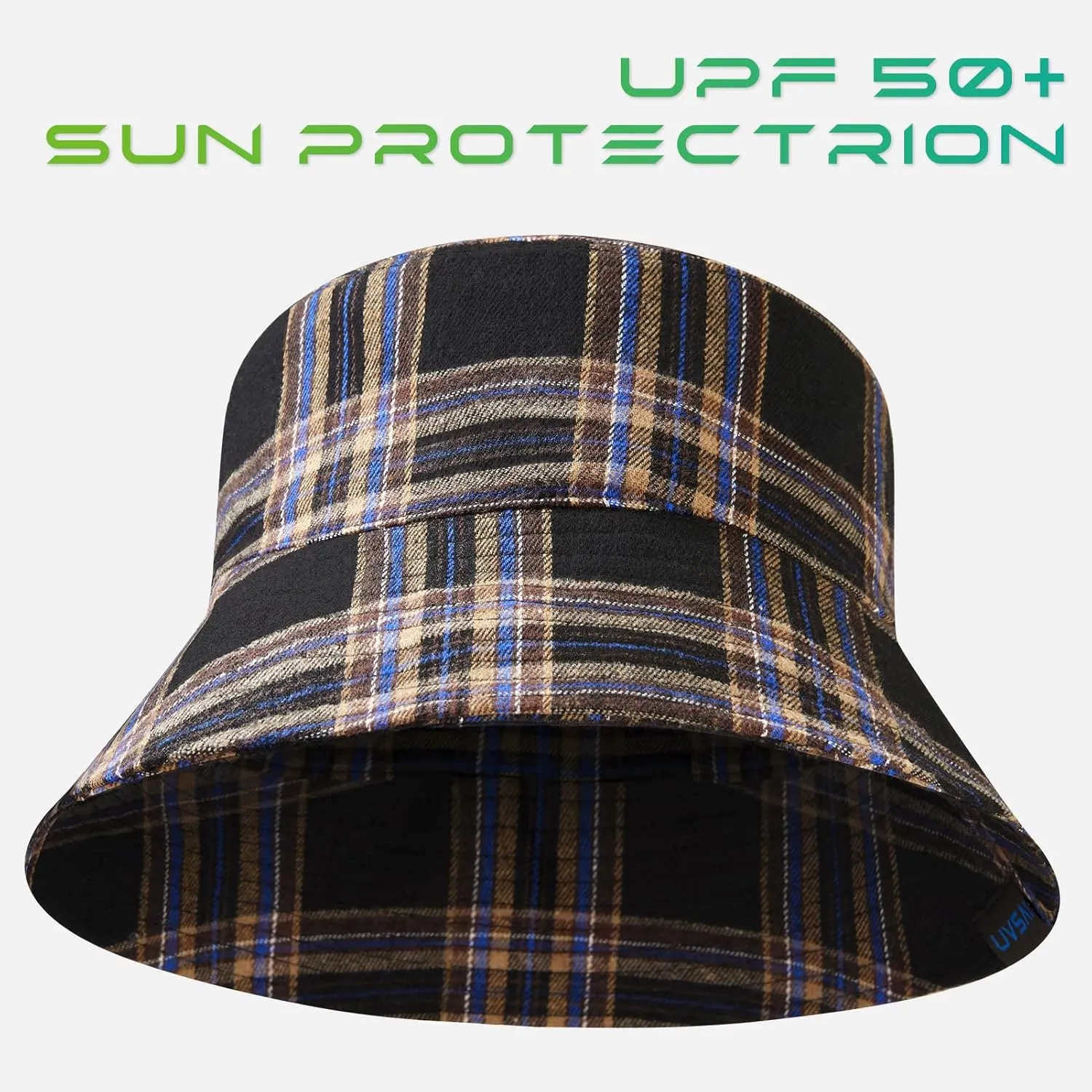 UPF 50  Reversible Foldable Sun Bucket Hat for Hiking Fishing Beach Safari Men Women