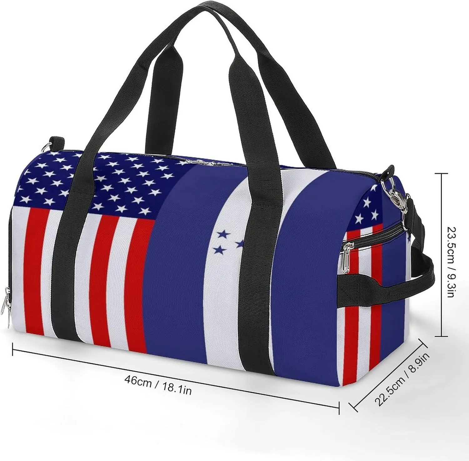 US Honduras Flag Gym Bag-Workout Organizer with Water Resistant Compartments for Gym Lovers