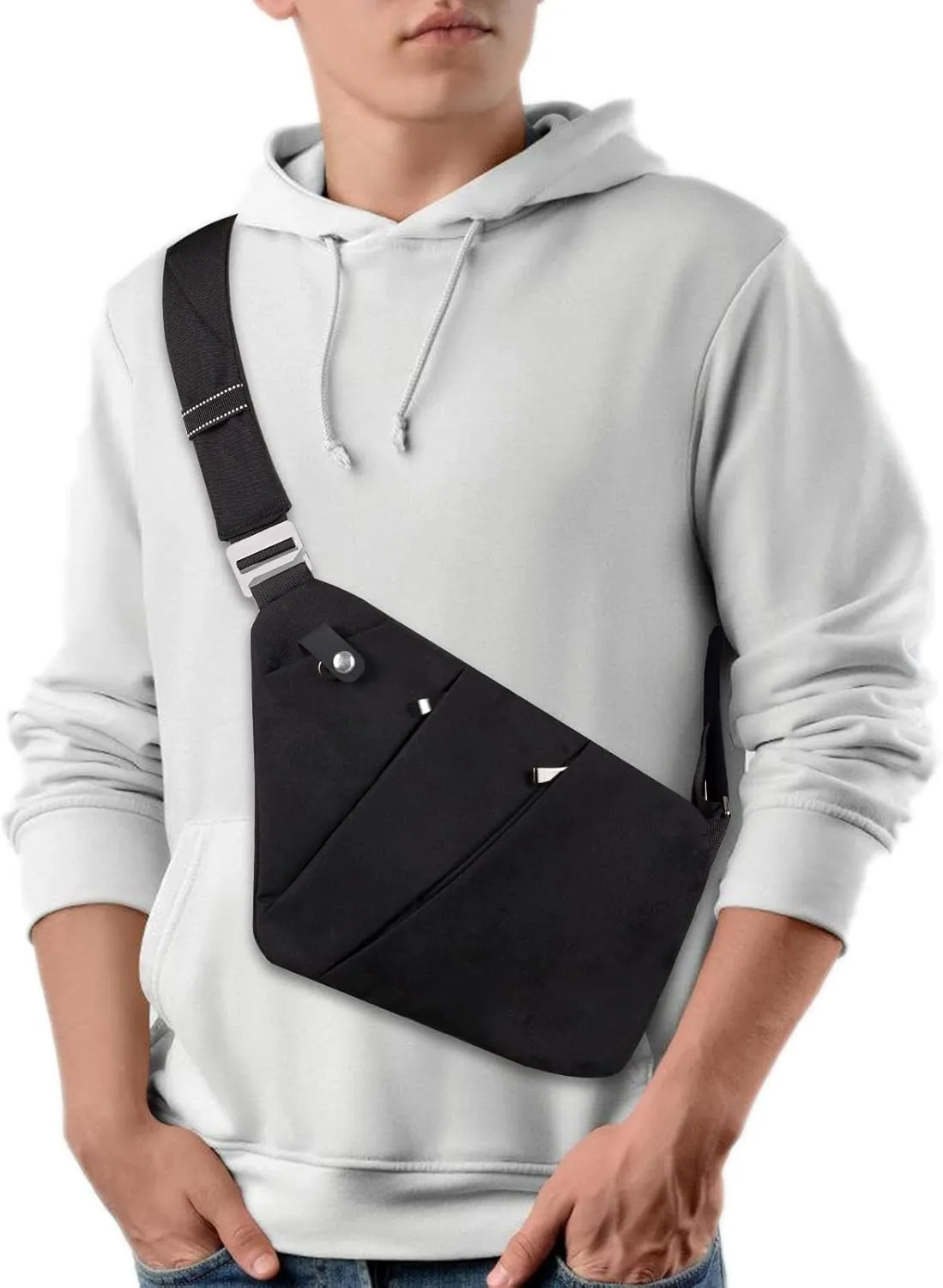 VADOO Anti-theft Crossbody Bags for Women, Shoulder Sling Bag for Men Lightweight Chest Bag for Travel Sport