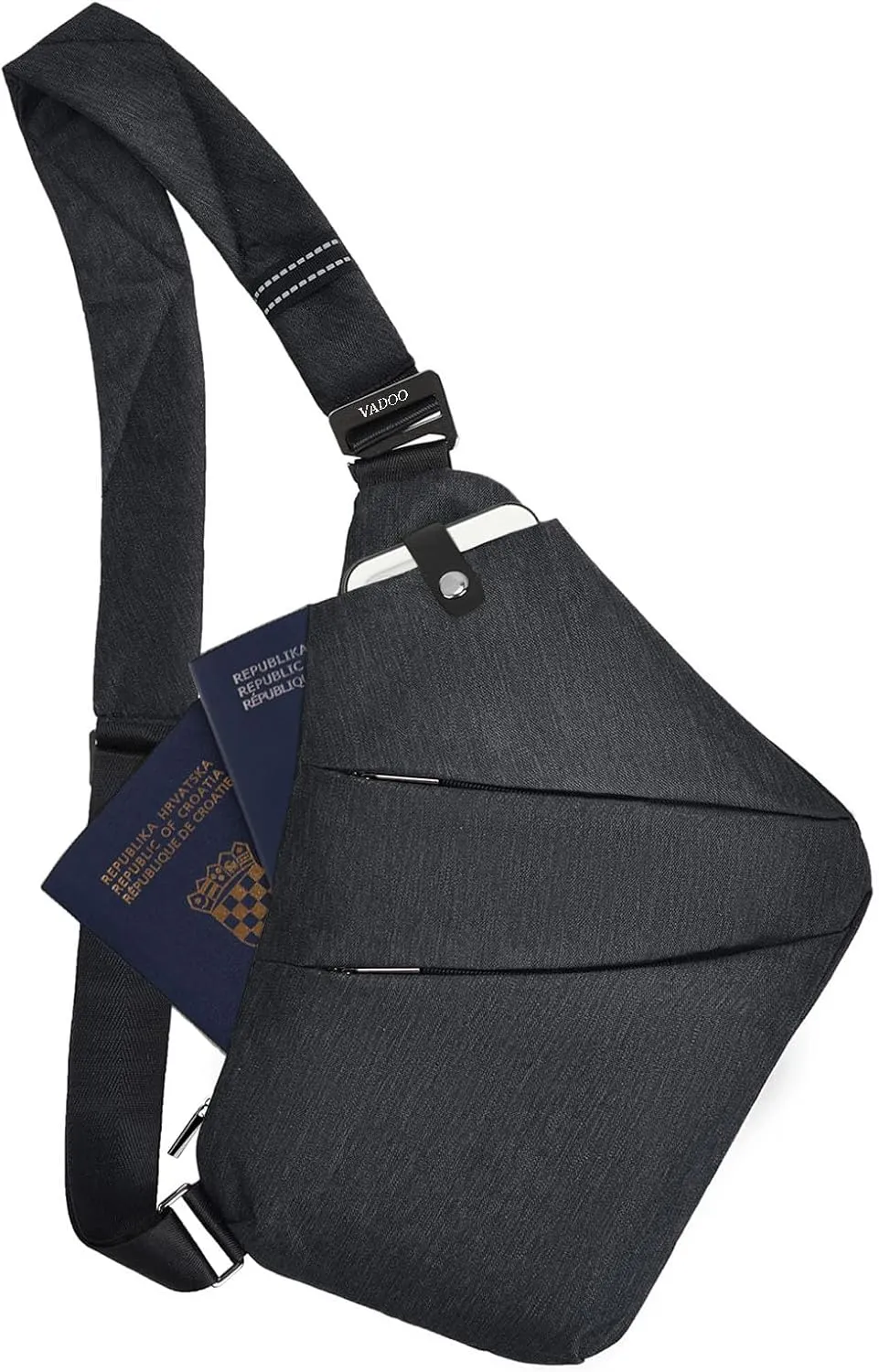VADOO Sling Bag - Anti-theft Crossbody Shoulder Bag for Men and Women