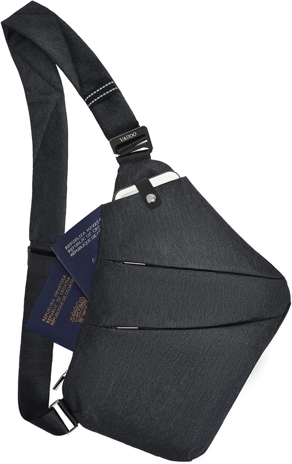 VADOO Sling Bag - Anti-theft Crossbody Shoulder Bag for Men and Women
