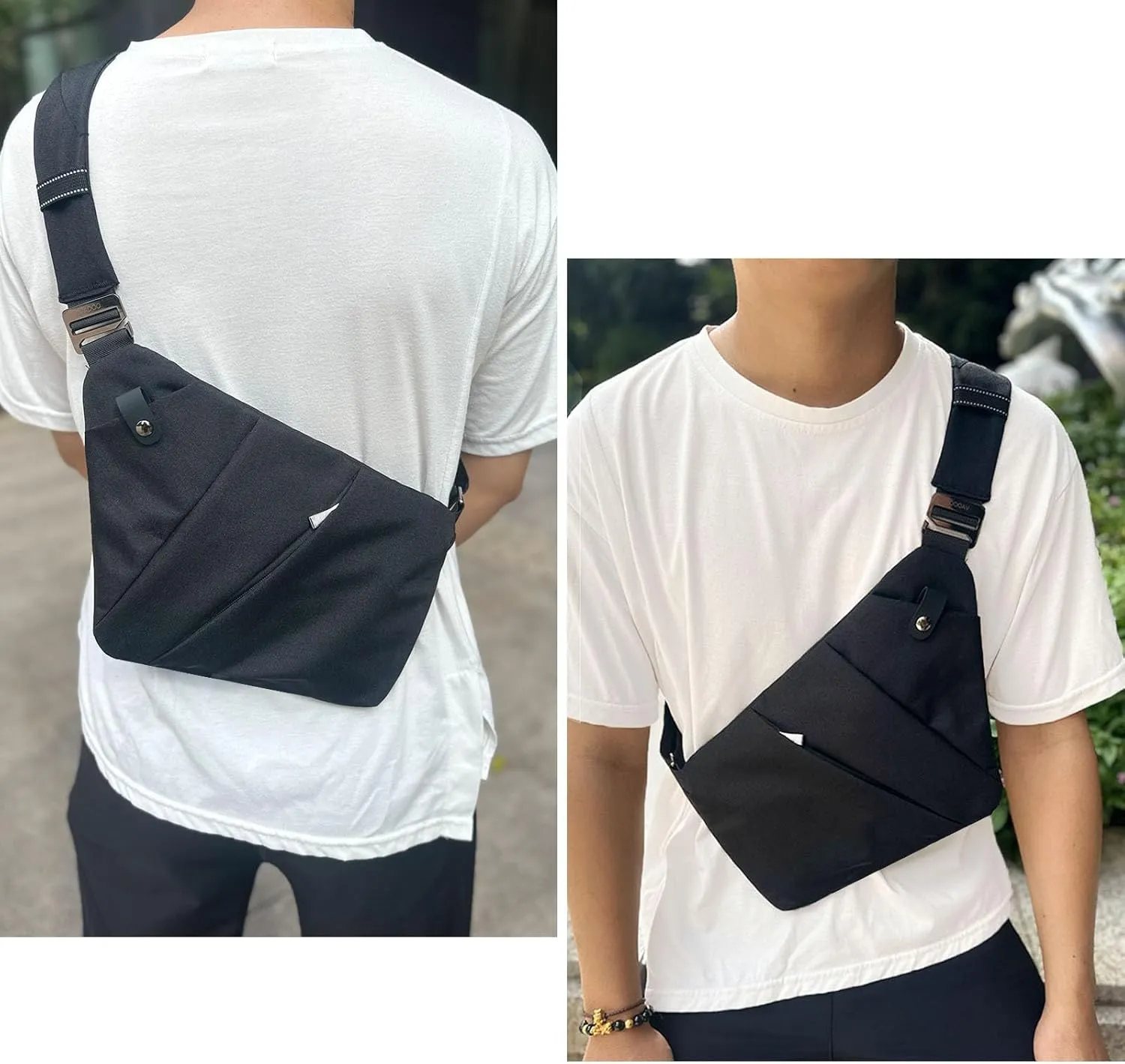 VADOO Sling Bag - Anti-theft Crossbody Shoulder Bag for Men and Women