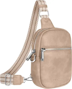 Vantamo Small Crossbody Bags for Women, Sling Bag with RFID & Anti-Pickpocket Clip, Adjustable Strap Cross Body Fanny Packs