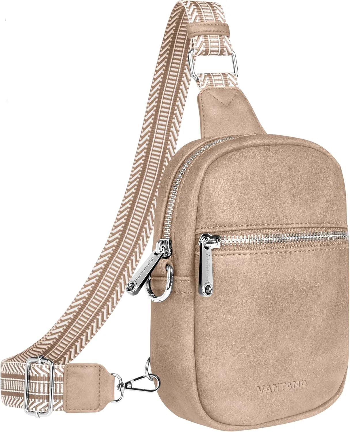 Vantamo Small Crossbody Bags for Women, Sling Bag with RFID & Anti-Pickpocket Clip, Adjustable Strap Cross Body Fanny Packs