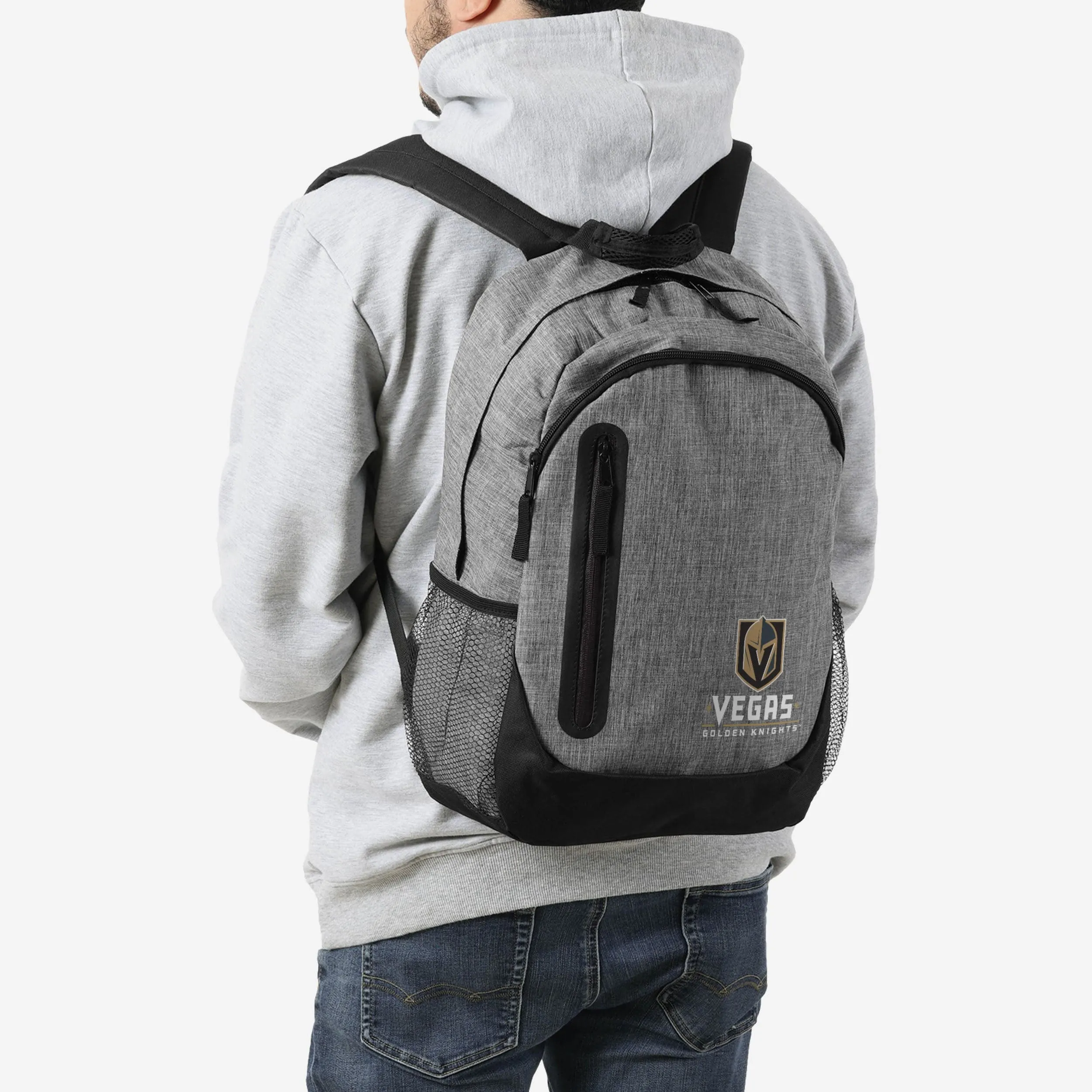 Vegas Golden Knights Heather Grey Bold Color Backpack