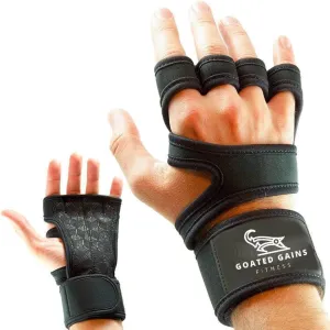 Ventilated Weight Lifting Gym Gloves - Wrist Support for Weight Lifting - Workout Gloves for Men and Women - Neoprene Gloves with Silicon for Grip