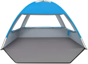 Venustas Beach Tent Sun Shelter for 3/4-5/6-7/8-10 Person, UPF 50  UV Protection Beach Canopy, Lightweight and Easy Setup Cabana, Portable Beach Shade Tent