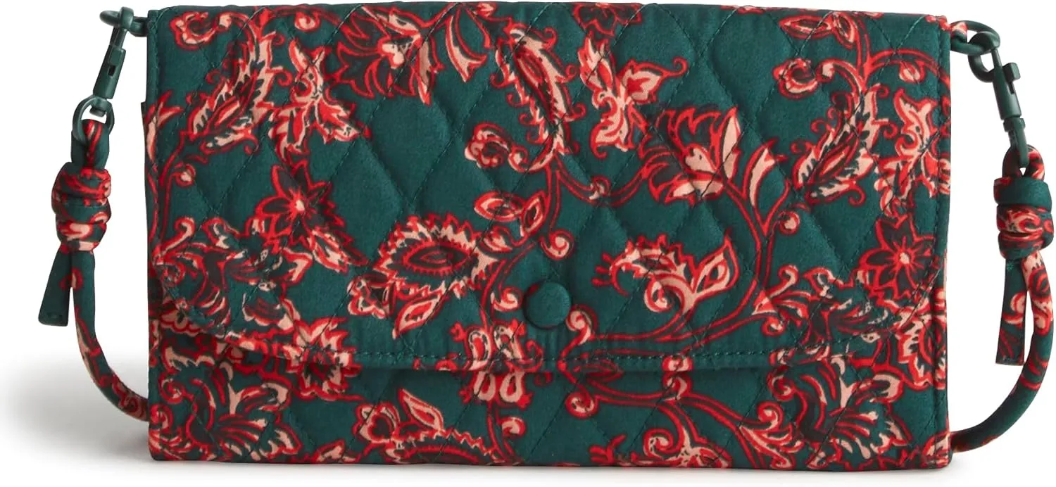 Vera Bradley Premium Cotton Wildwood Wallet Crossbody