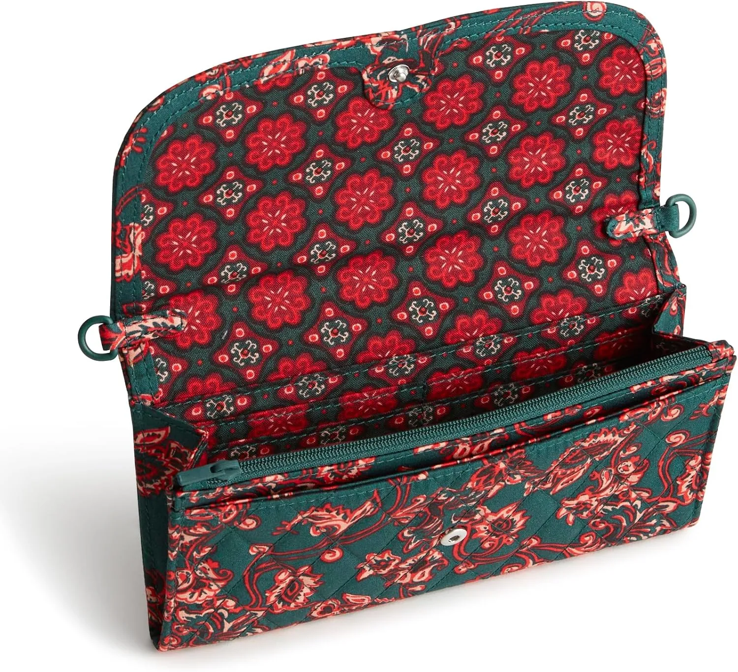 Vera Bradley Premium Cotton Wildwood Wallet Crossbody