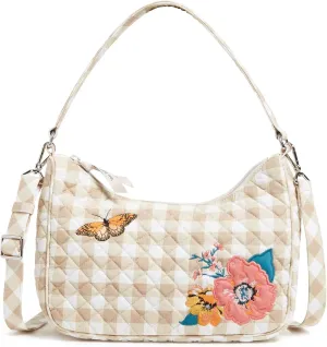 Vera Bradley Women's Cotton Frannie Crescent Crossbody Purse
