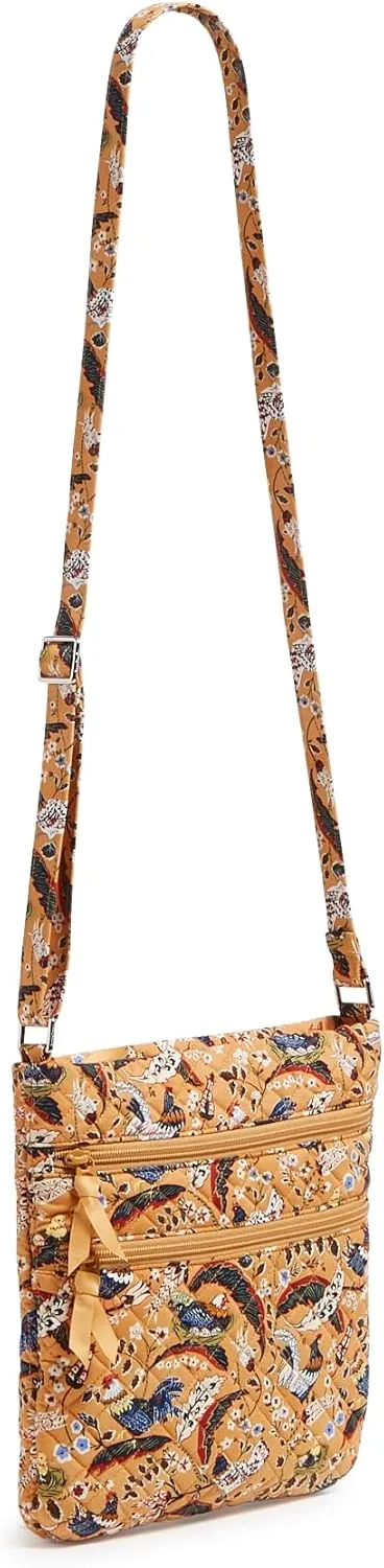 Vera Bradley Women's Cotton Triple Zip Hipster Crossbody Purse