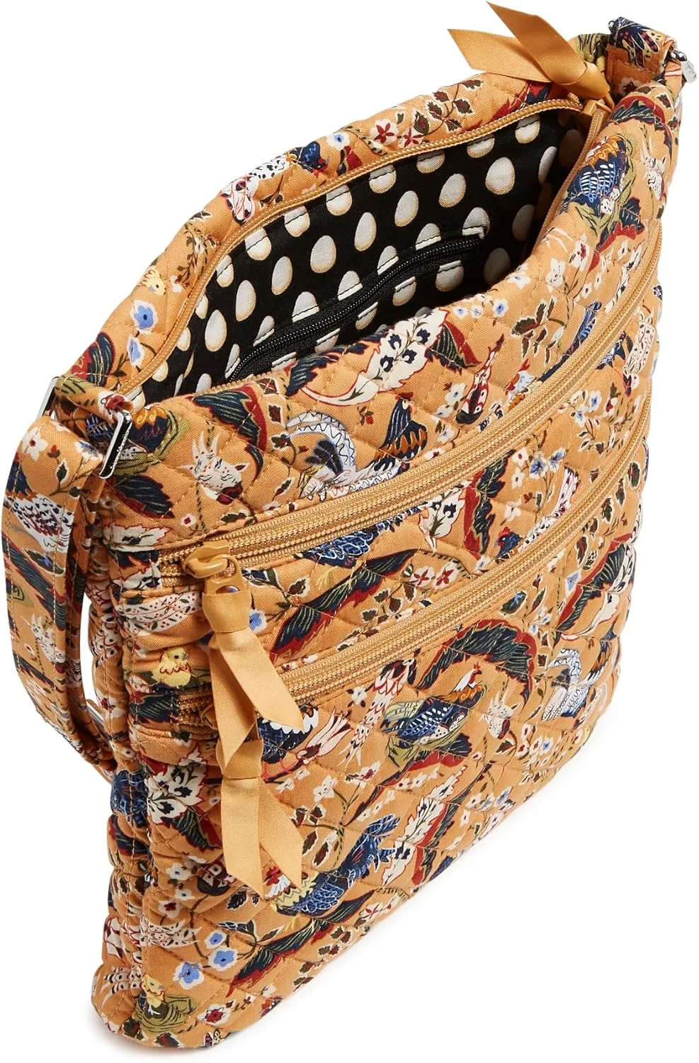 Vera Bradley Women's Cotton Triple Zip Hipster Crossbody Purse