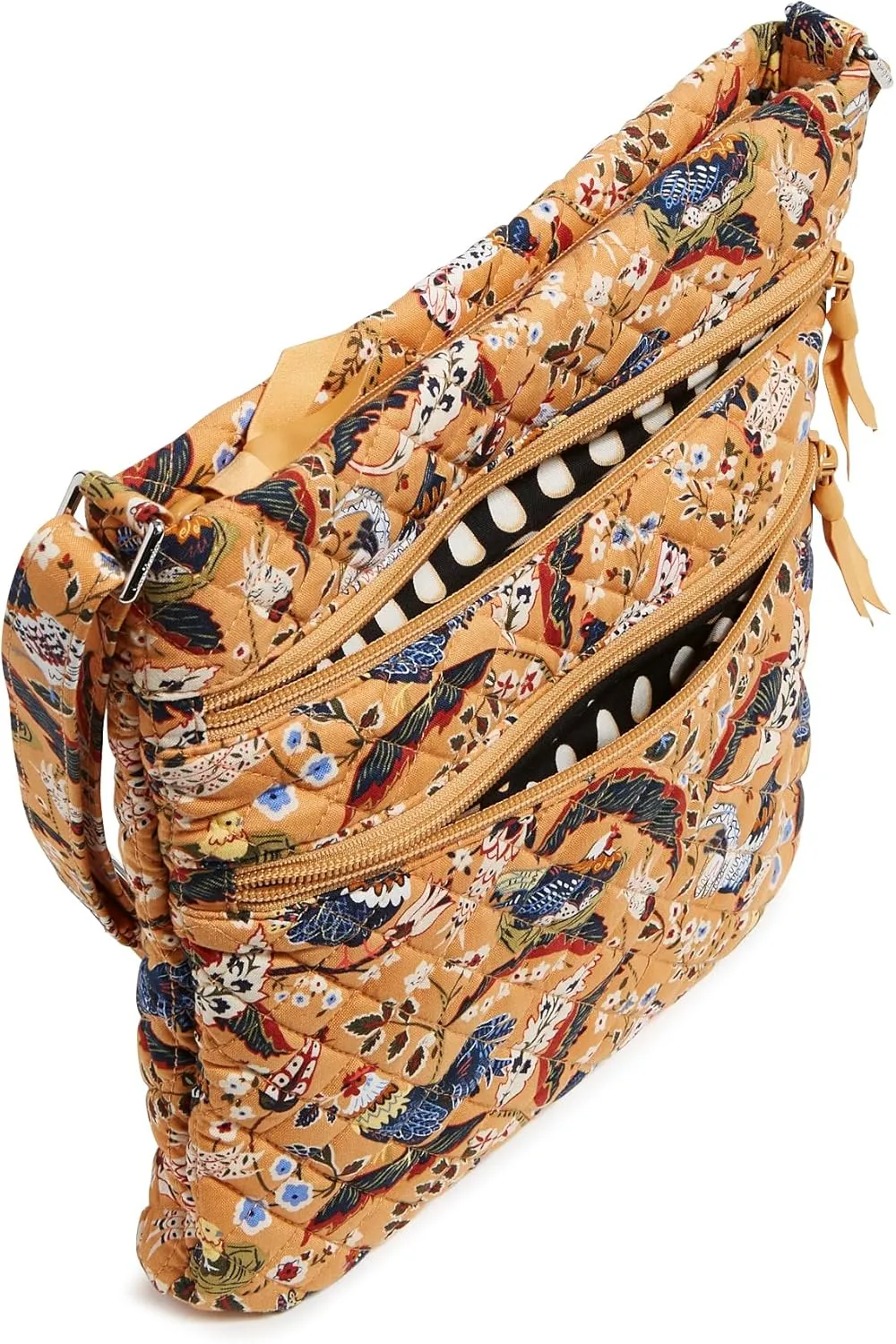 Vera Bradley Women's Cotton Triple Zip Hipster Crossbody Purse
