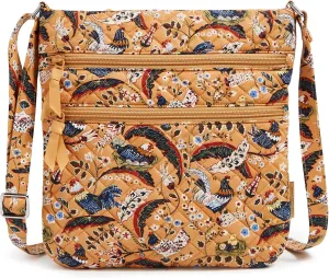 Vera Bradley Women's Cotton Triple Zip Hipster Crossbody Purse