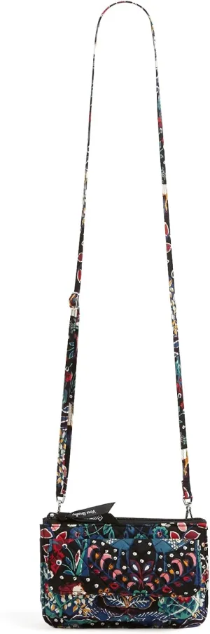 Vera Bradley Women's Cotton Wallet Crossbody Purse with RFID Protection, Enchantment, One Size