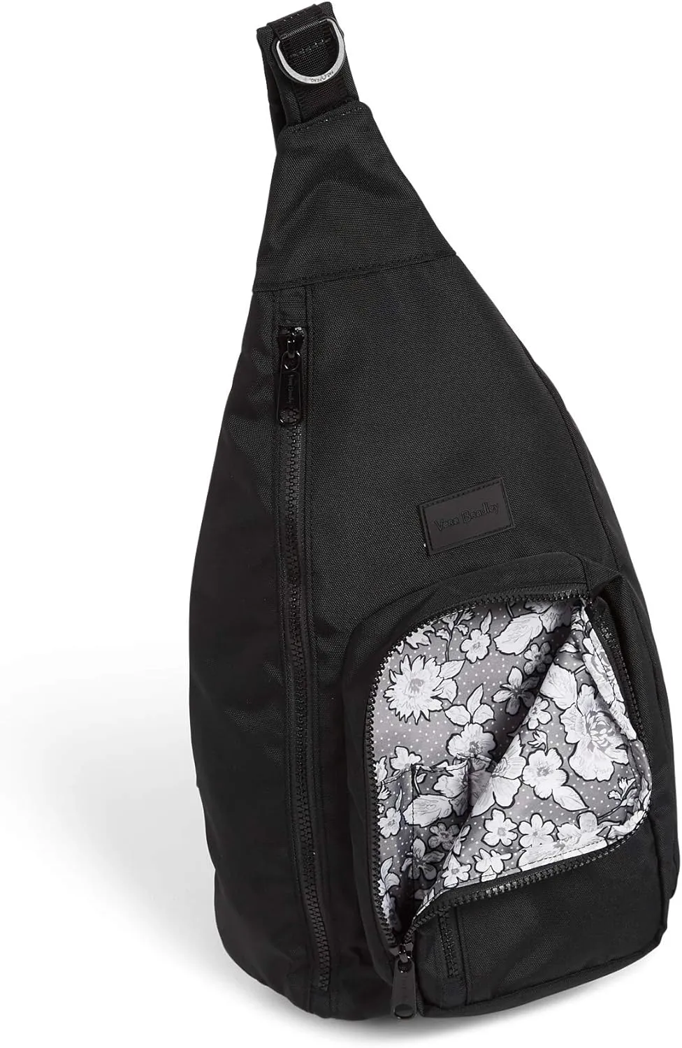 Vera Bradley Women's Recycled Lighten Up Reactive Sling Backpack, Black, One Size