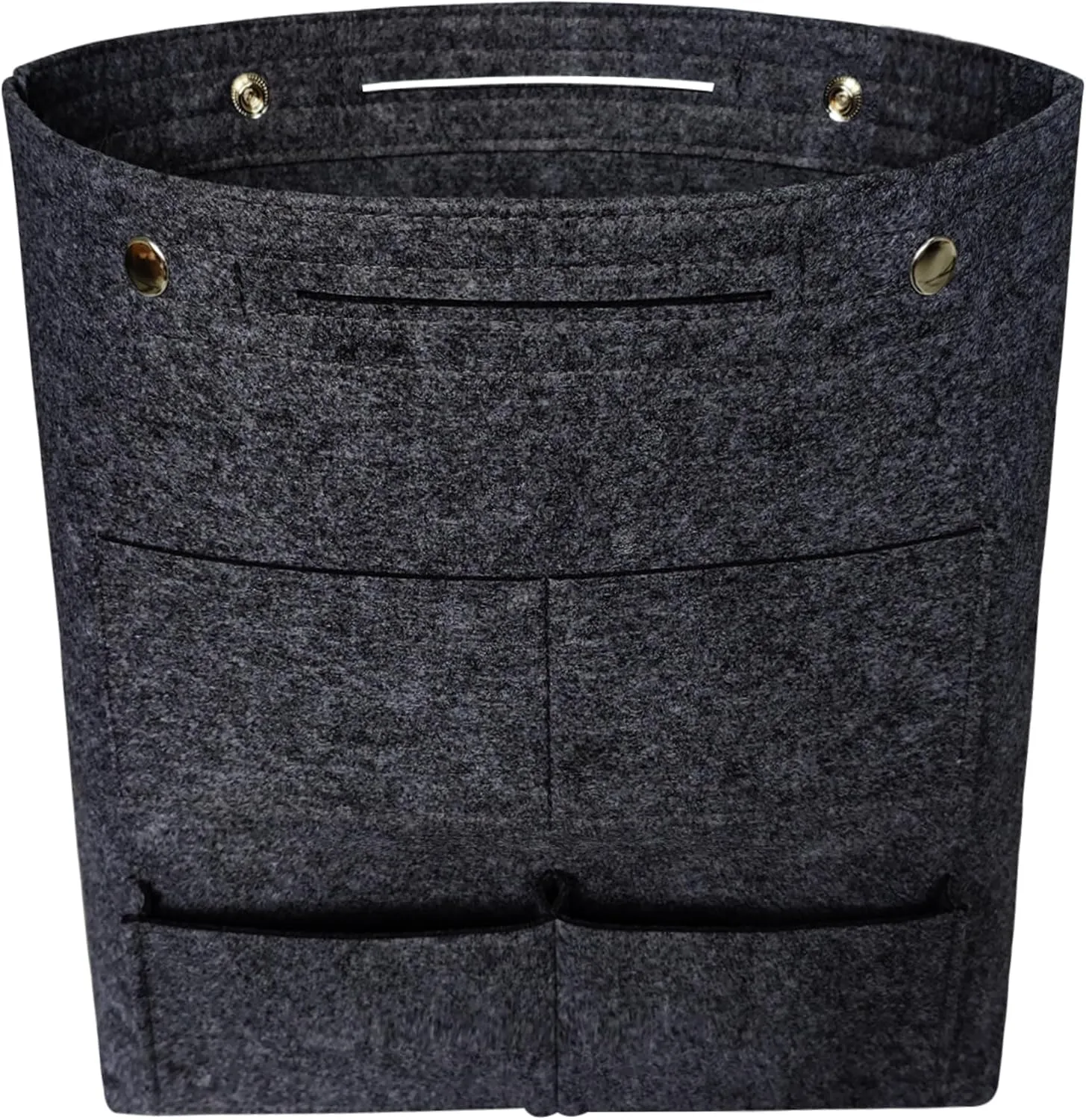 Vercord Extra Tall Felt Bag Organizer Vertical Height Design for Deep Tote and Backpack Bags Dark Grey