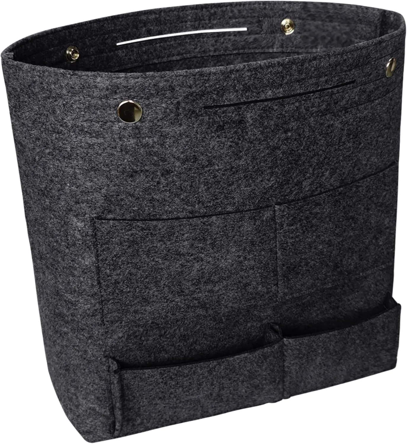 Vercord Extra Tall Felt Bag Organizer Vertical Height Design for Deep Tote and Backpack Bags Dark Grey