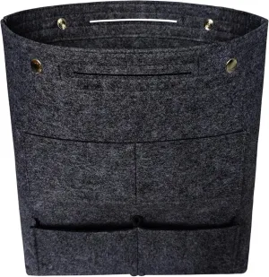 Vercord Extra Tall Felt Bag Organizer Vertical Height Design for Deep Tote and Backpack Bags Dark Grey