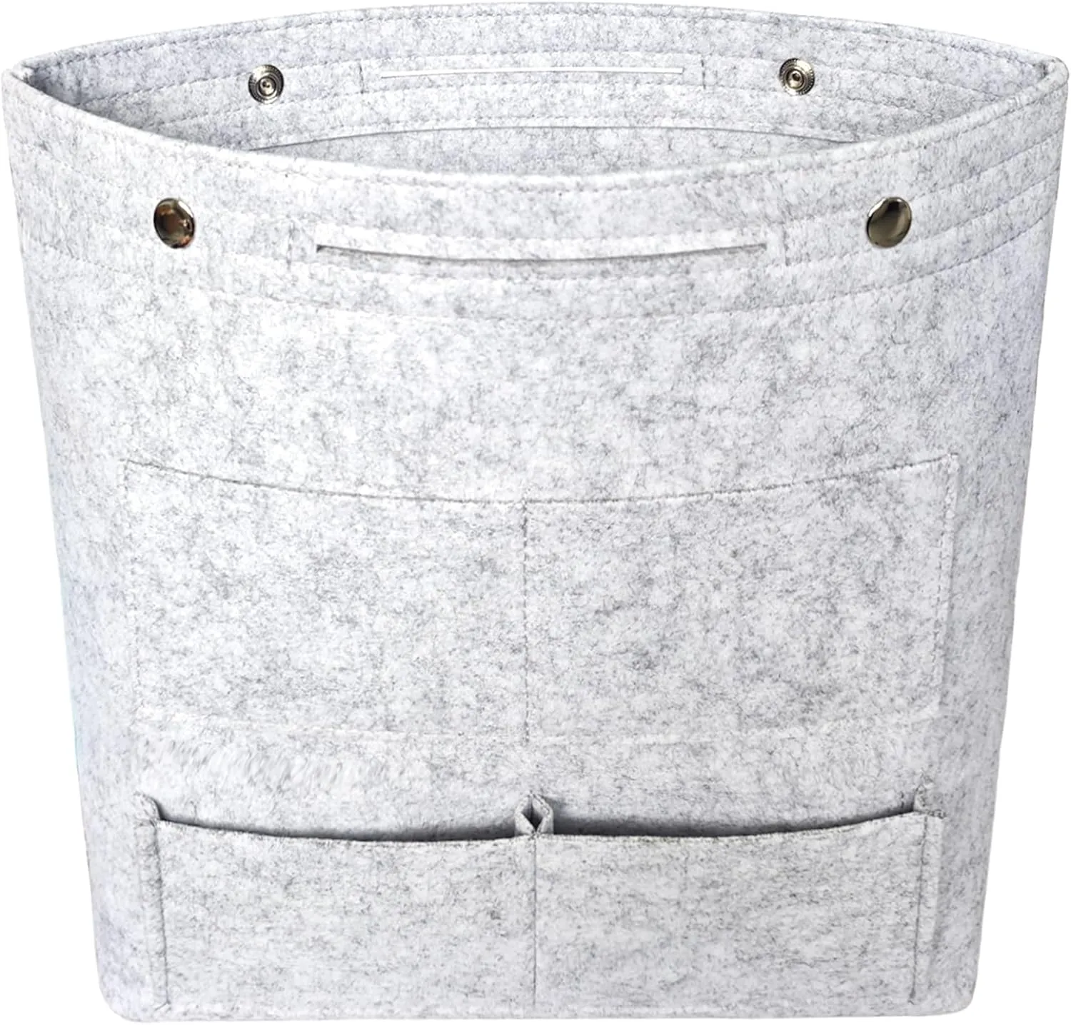 Vercord Extra Tall Felt Bag Organizer Vertical Height Design for Deep Tote and Backpack Bags Light Grey