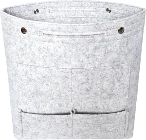 Vercord Extra Tall Felt Bag Organizer Vertical Height Design for Deep Tote and Backpack Bags Light Grey