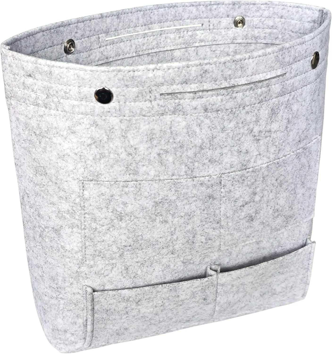 Vercord Extra Tall Felt Bag Organizer Vertical Height Design for Deep Tote and Backpack Bags Light Grey