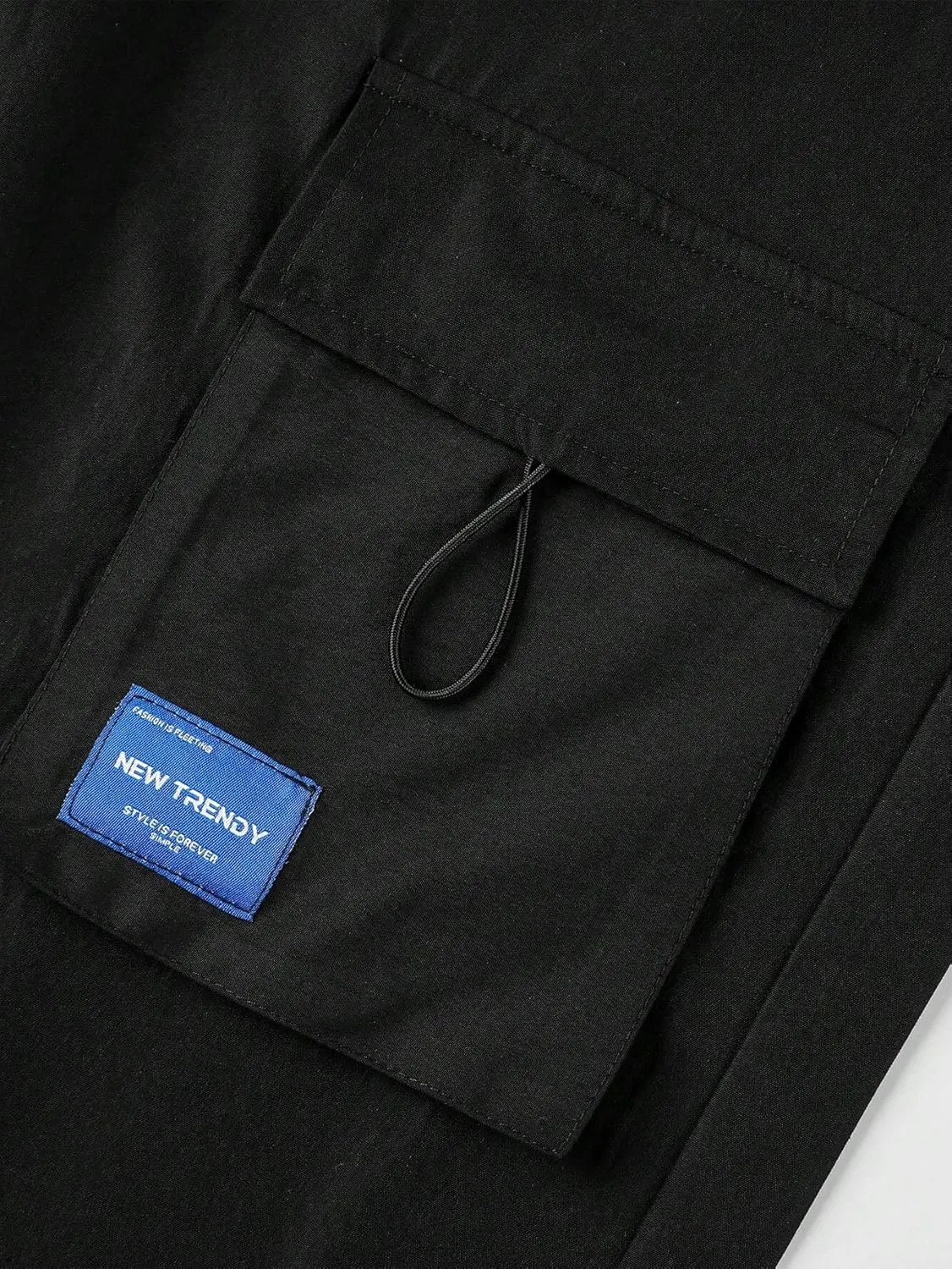 Verdusa Boy's Drawstring Waist Flap Pockets Casual Cargo Pants Joggers