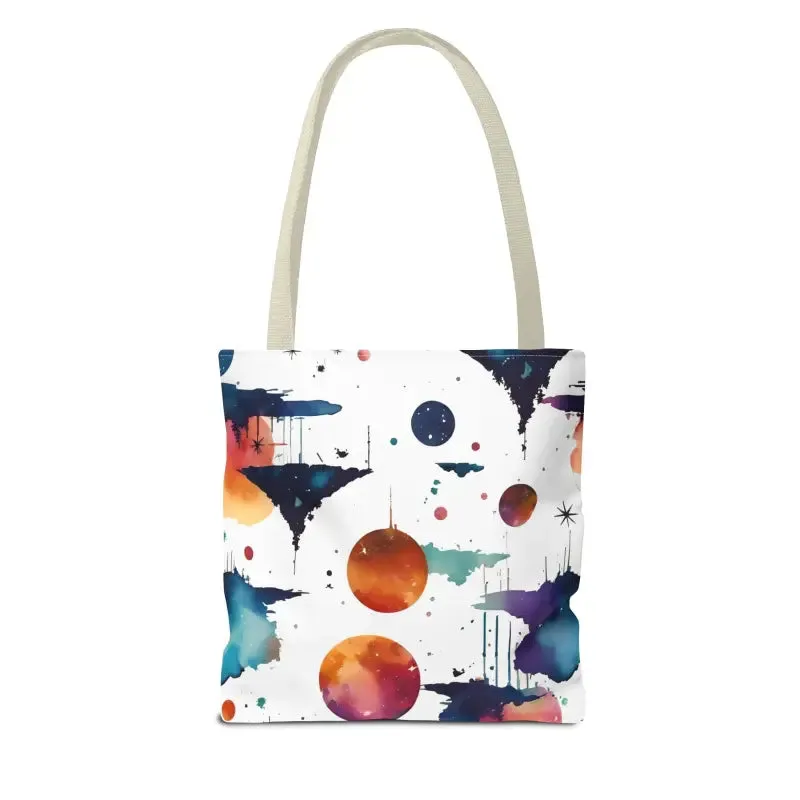 Vibrant Versatile Watercolor Abstract Paint Tote Bag