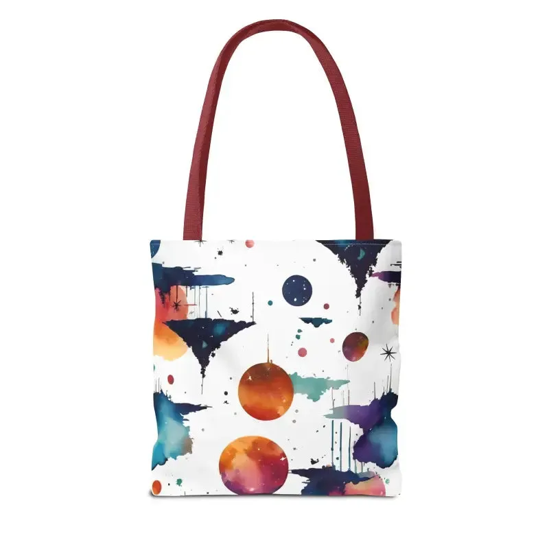 Vibrant Versatile Watercolor Abstract Paint Tote Bag
