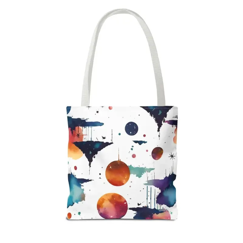 Vibrant Versatile Watercolor Abstract Paint Tote Bag