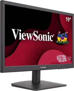 ViewSonic VA1903H 19-Inch WXGA 1366x768p 16:9 Widescreen Monitor with Enhanced View Comfort, Custom ViewModes and HDMI for Home and Office