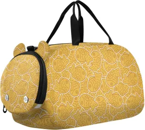 VIGTRO Japan Food Snack Taiyaki Kids Overnight Travel Duffel Bag Sport Gym Bag for Boys Girls with Shoe Compartment, Carry On Weekender Luggage Bag for Dance Swim Yoga