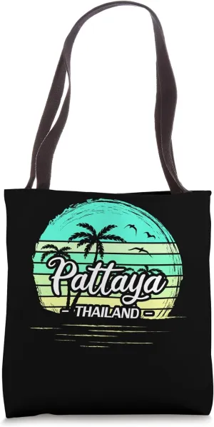 Vintage Thailand Vacation Travel Asia Thai Pattaya Tote Bag