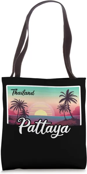 Vintage Thailand Vacation Travel Asia Thai Pattaya Tote Bag