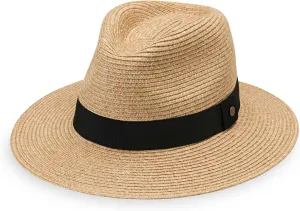 Wallaroo Hat Company Women’s Petite Palm Beach Fedora – UPF 50  UV Protection Sun Hat, Packable, Adjustable, Small Size