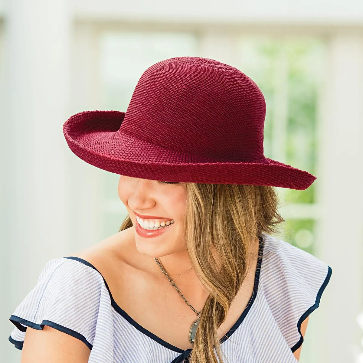 Wallaroo Hat Company Women’s Victoria Sun Hat – Wide Brim, Packable, Adjustable, Breathable, Lightweight Summer Beach Hat