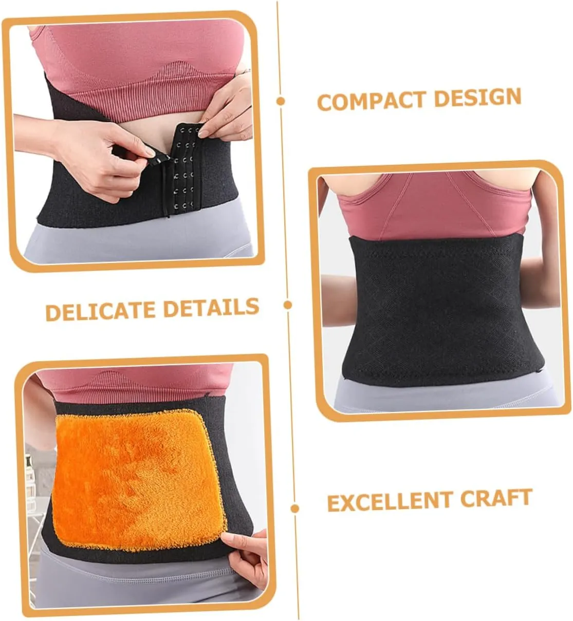 Warm Waist Sleeve Wear Resistant Lumbar Support for Winter Portable Thermal Protection for Back and
